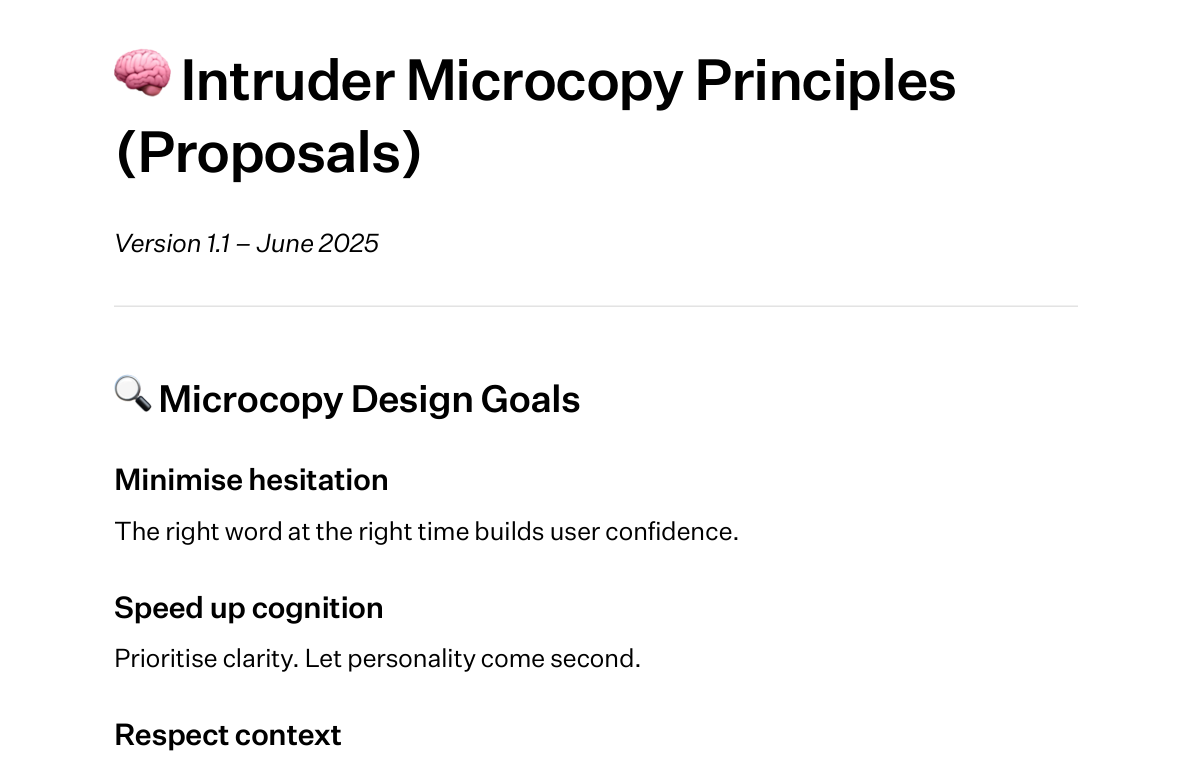 Intruder Microcopy Principles (Proposals) - Slab document